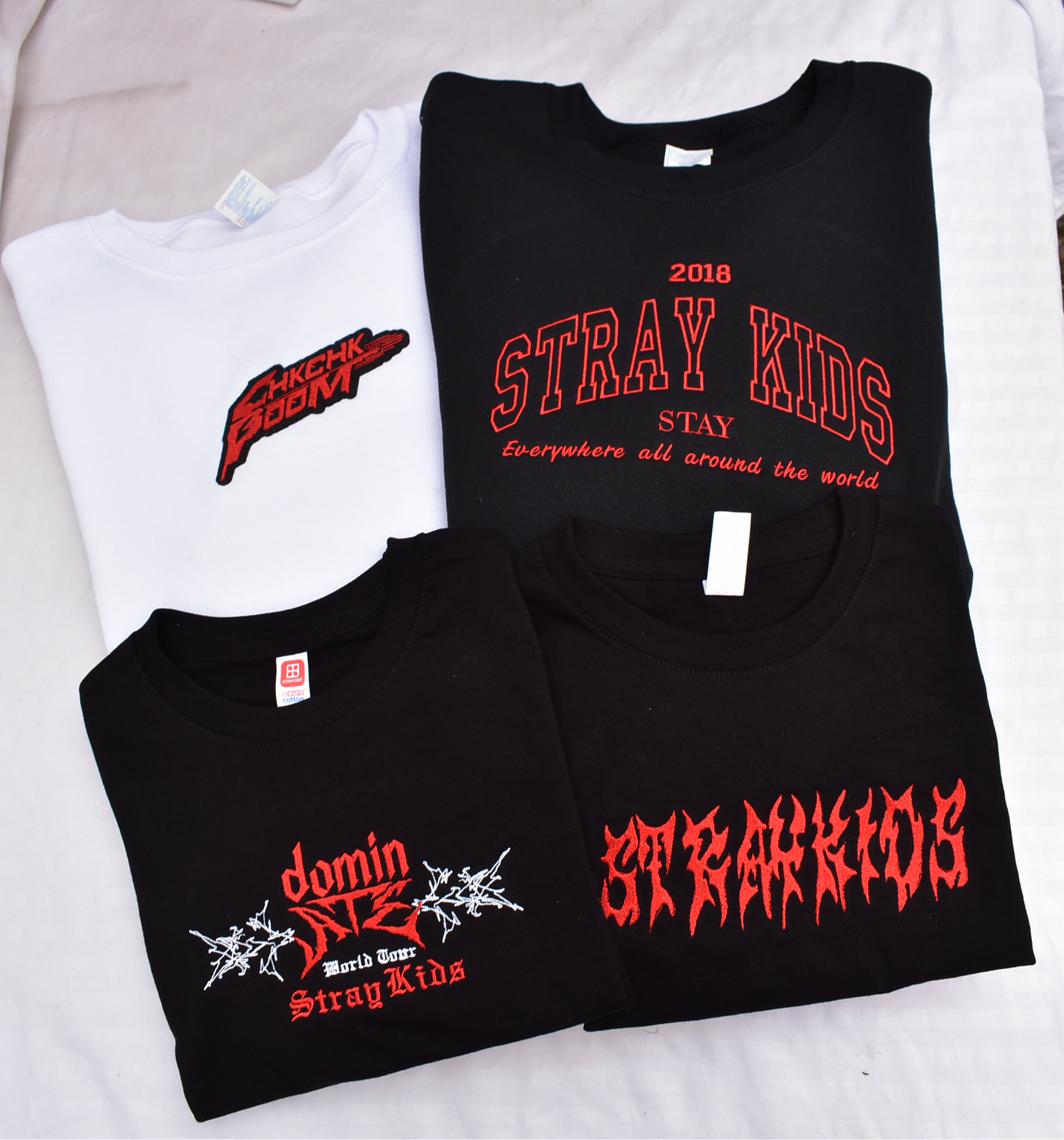 DominATE TOUR STRAY KIDS black EMBROIDERED SHIRT