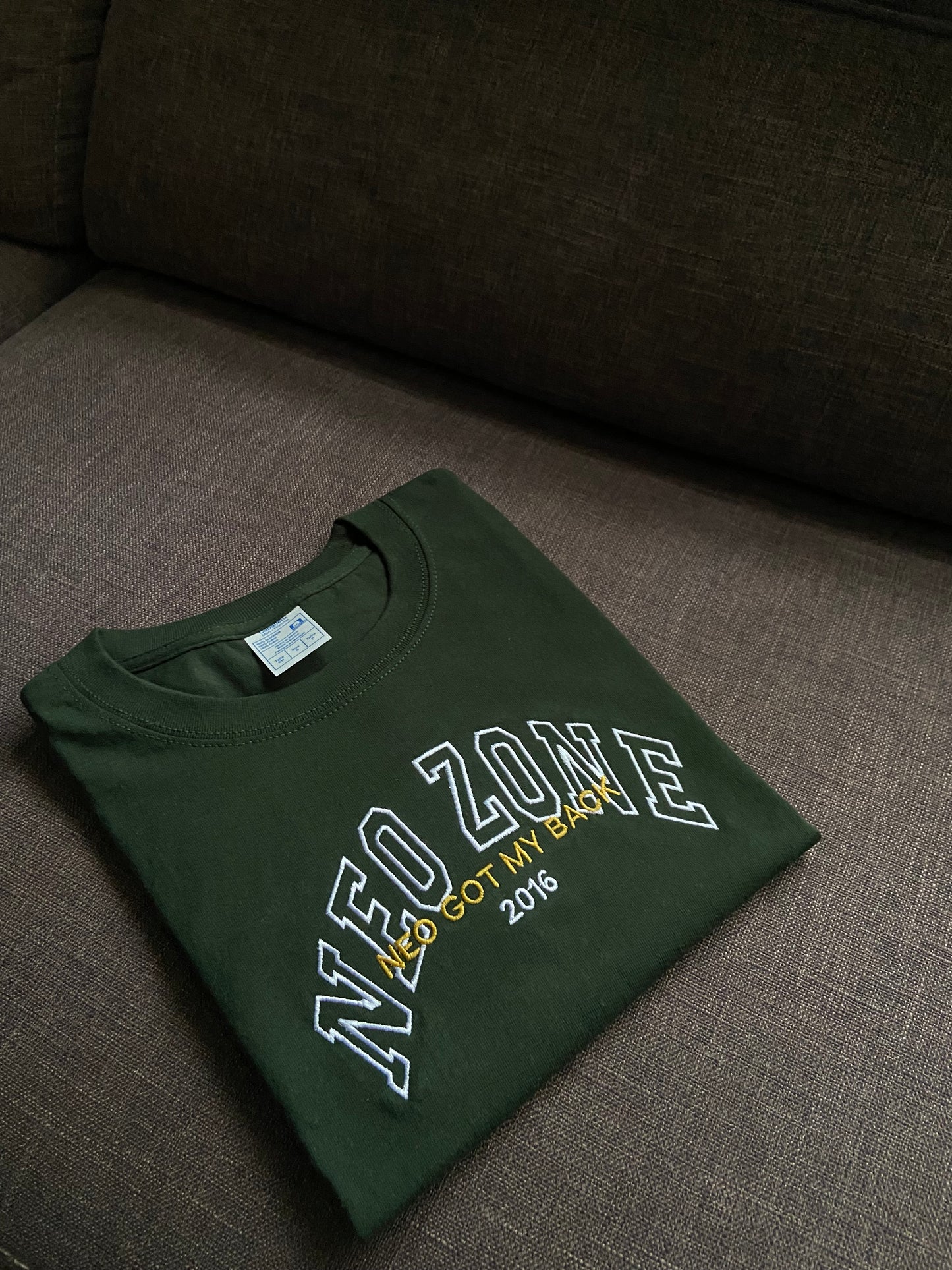 NEO ZONE NCT green Embroidered T-Shirt Unisex
