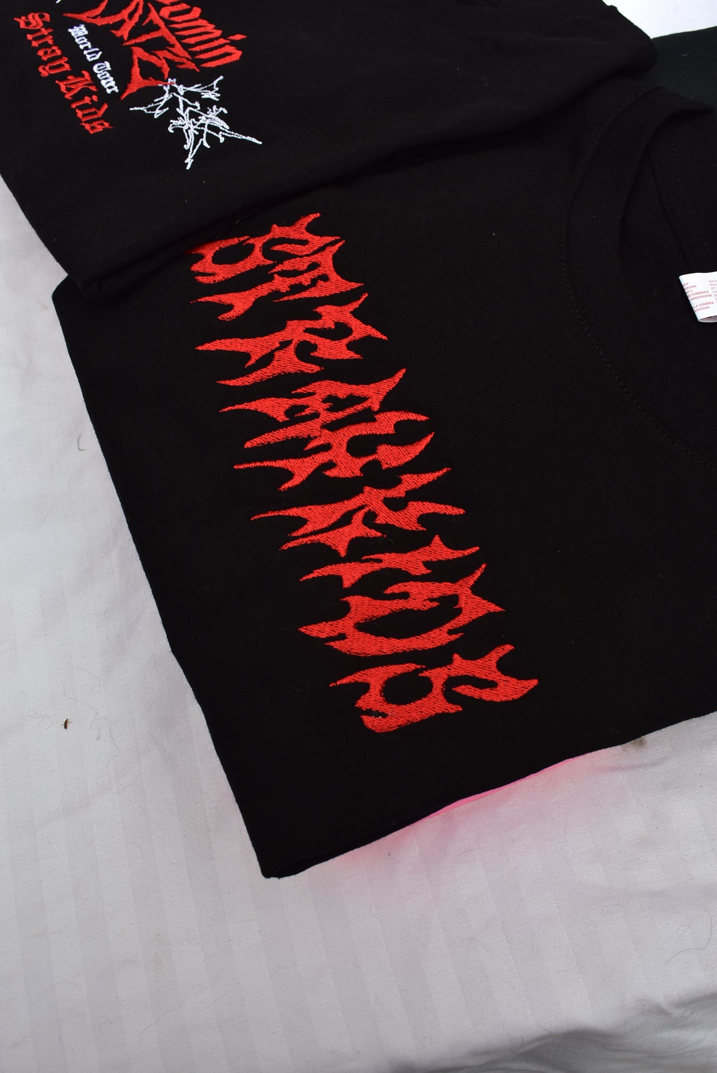 DARKETTE STRAY KIDS black EMBROIDERED SHIRT