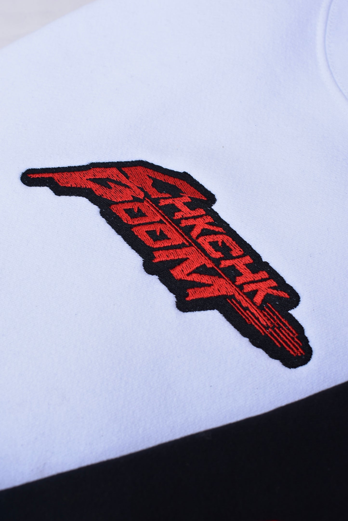 CHK CHK BOOM STRAY KIDS white EMBROIDERED SWEATSHIRT