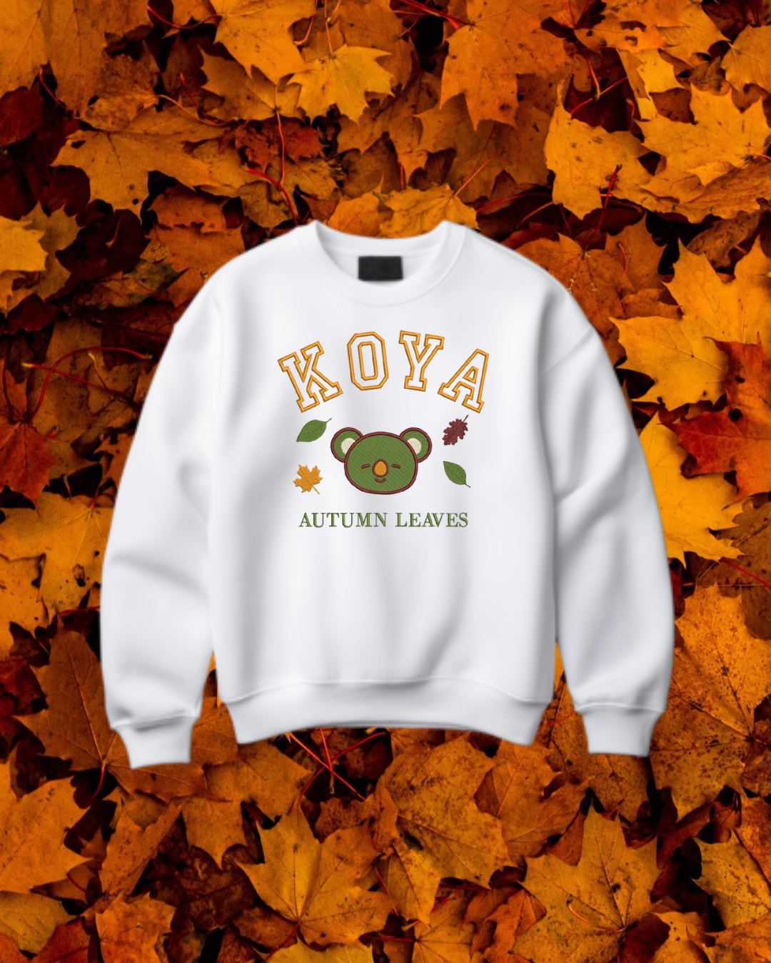 π BT21 AUTUMN LEAVES β Embroidered Autumn Edition Sweatshirt crewneck hoodie
