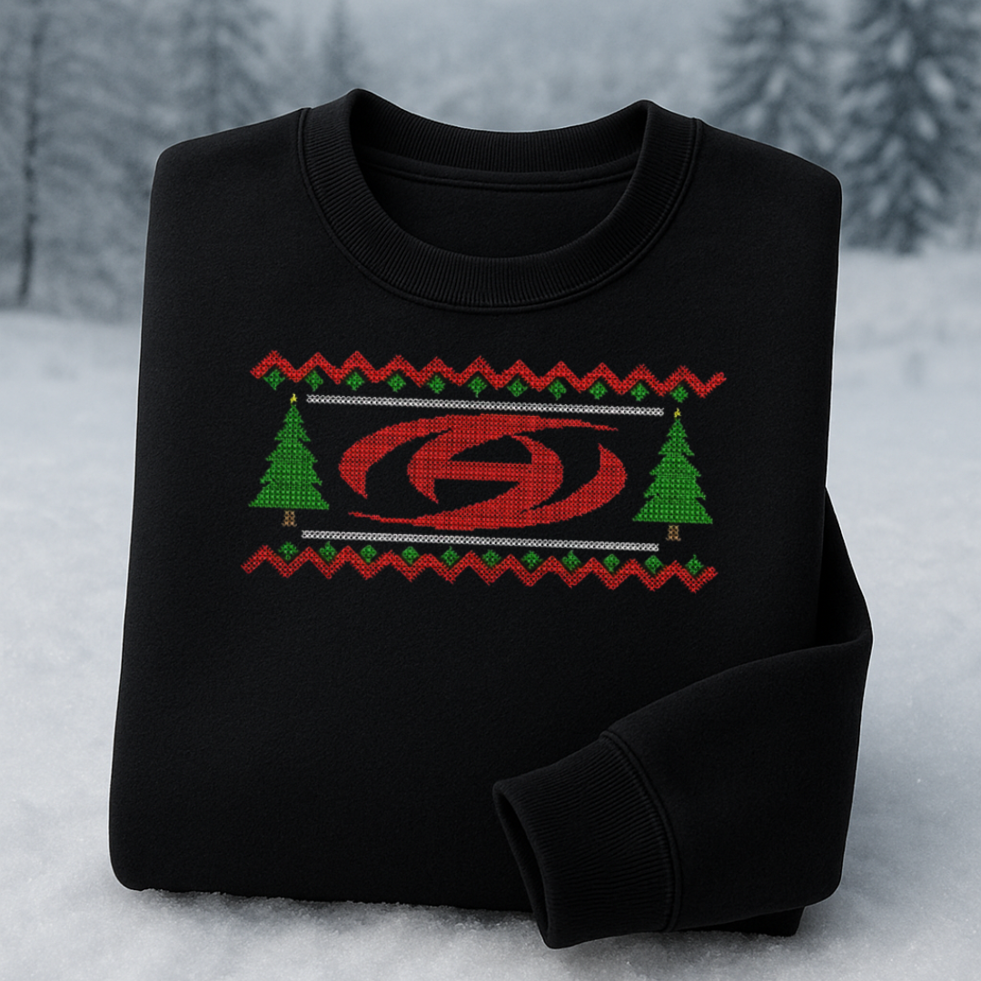 ATEEZ UGLY CHRISTMAS SWEATER EMBROIDERED BLACK SWEATSHIRT