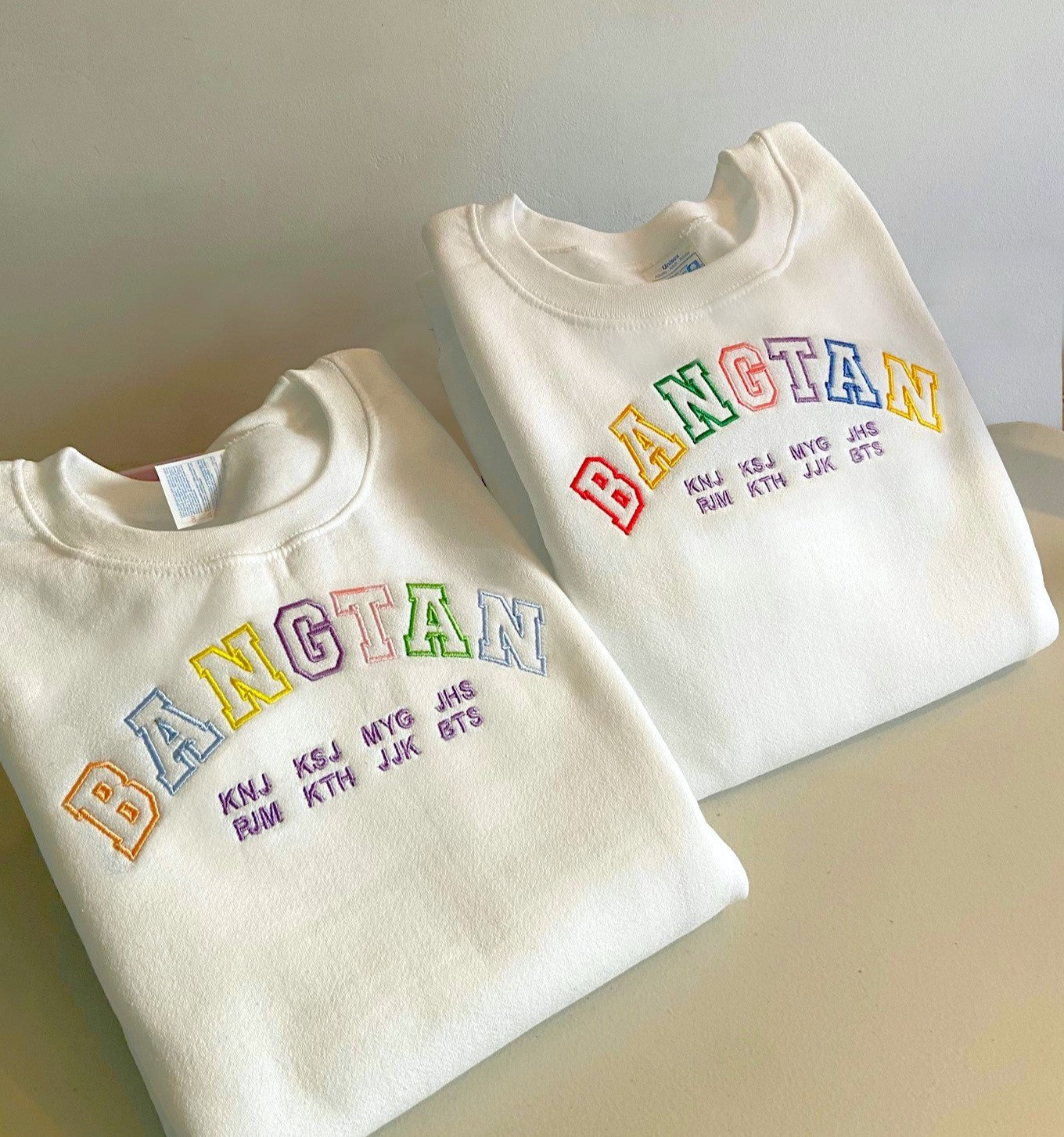 BTS BANGTAN PASTEL / INTENSE embroidered sweatshirt