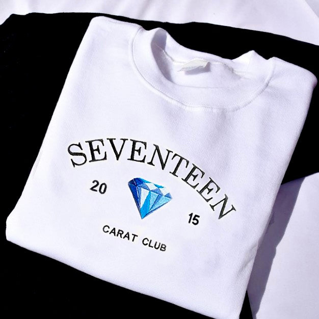SEVENTEEN CARAT EMBROIDERED SWEATSHIRT