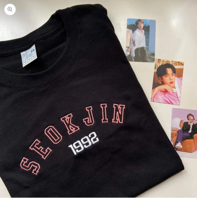 BTS MEMBERS NAME embroidered sweatshirt