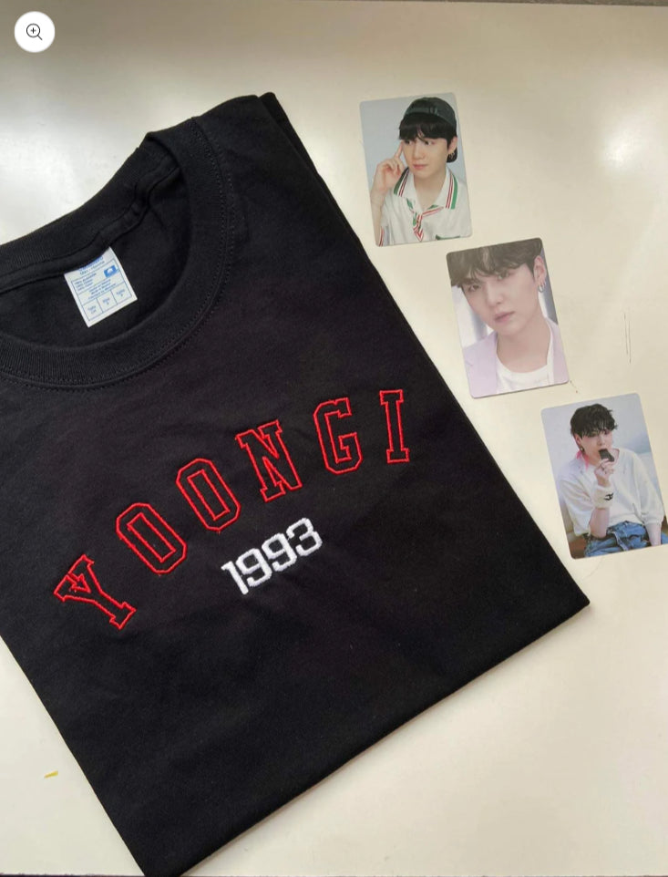 BTS MEMBERS NAME embroidered sweatshirt