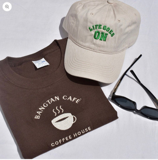 BTS COFFEE EMBROIDERED SHIRT
