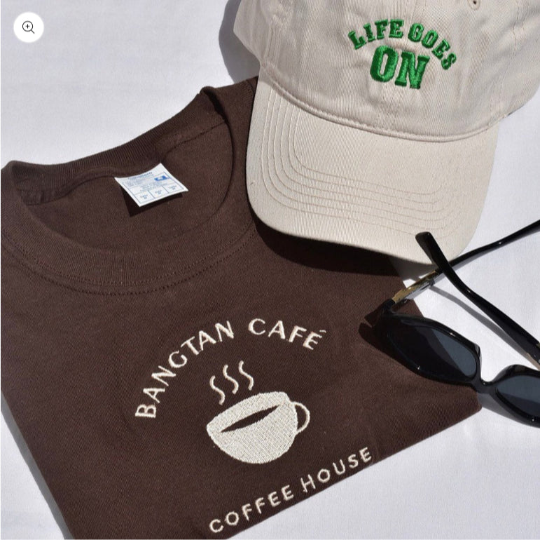 BTS COFFEE EMBROIDERED SHIRT