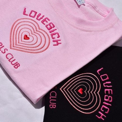 LOVESICK GIRL BLACKPINK embroidered shirt