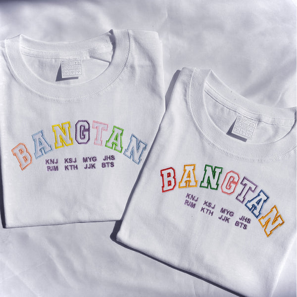 BTS BANGTAN PASTEL / INTENSE embroidered shirt