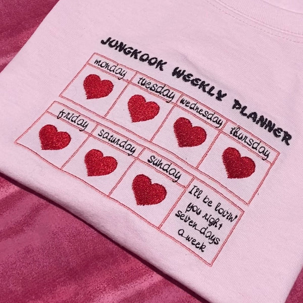 SEVEN JUNGKOOK PLANNER EMBROIDERED SHIRT
