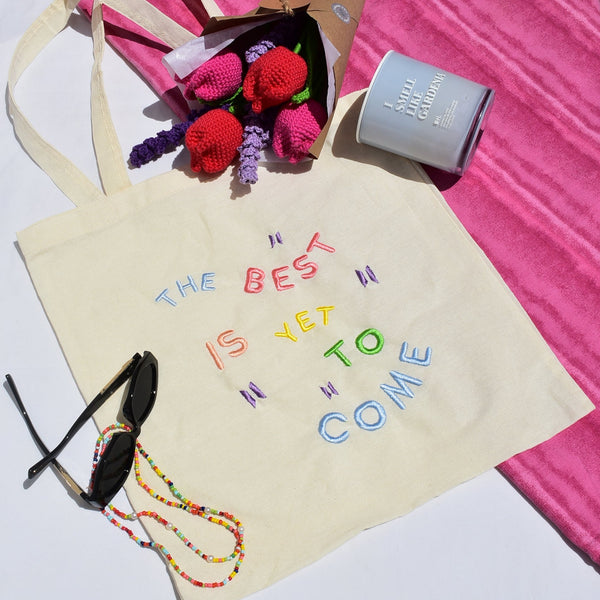 YET TO COME BTS TOTE BAG embroidered