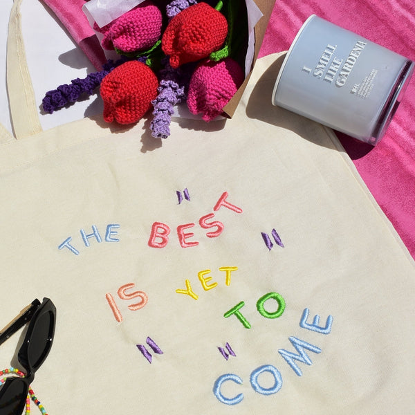 YET TO COME BTS TOTE BAG embroidered