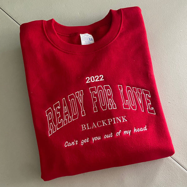 BLACKPINK READY FOR LOVE EMBROIDERED SWEATSHIRT