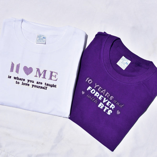 BTS 10th ANNIVERSARY embroidered shirt