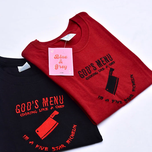 GOD'S MENU STRAY KIDS embroidered shirt