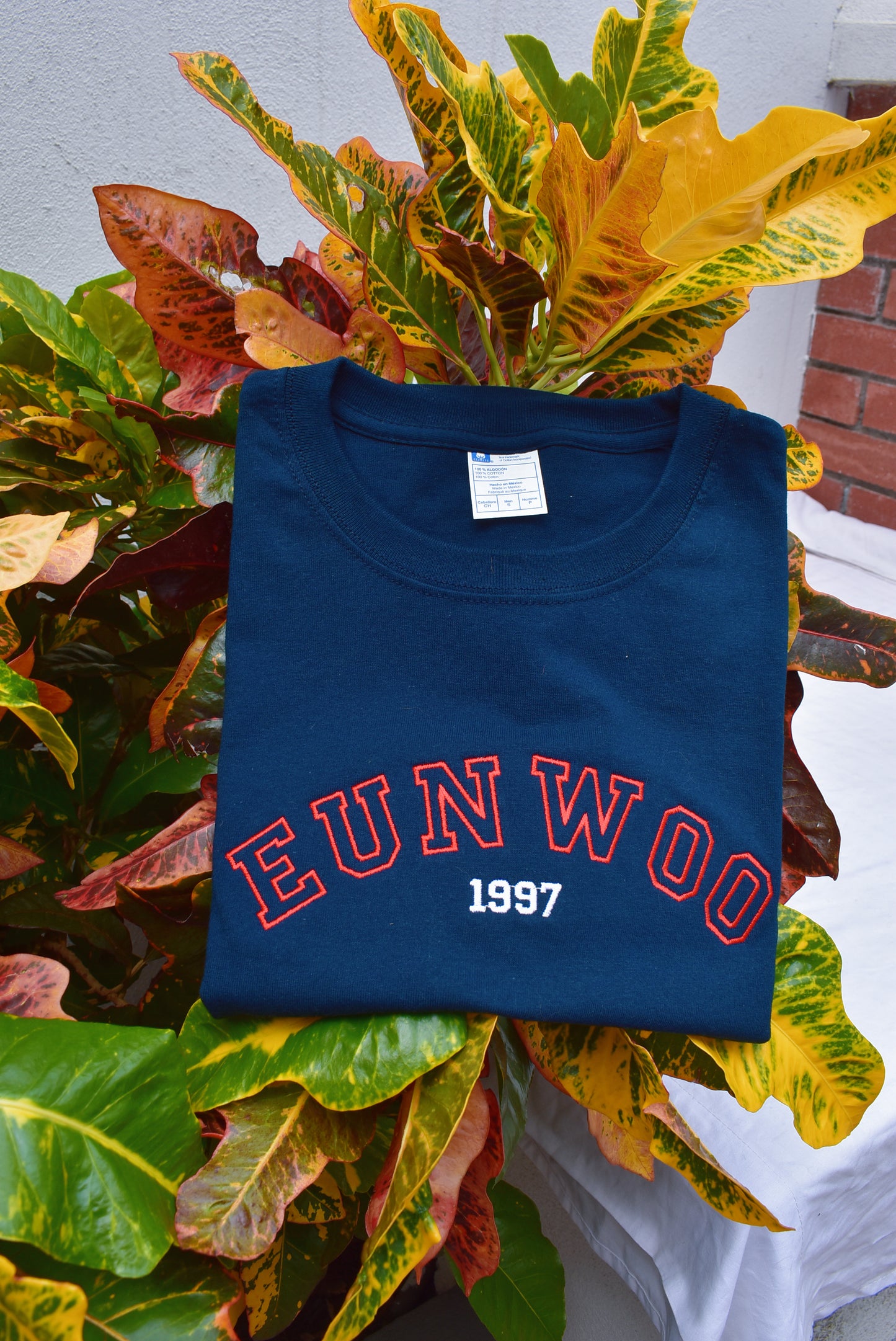 CHA EUN WOO EMBROIDERED NAVY BLUE SWEATSHIRT