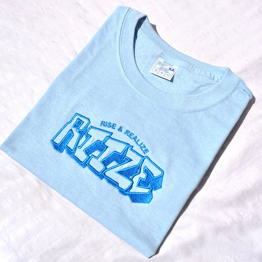 RIIZE EMBROIDERED BABY BLUE SHIRT