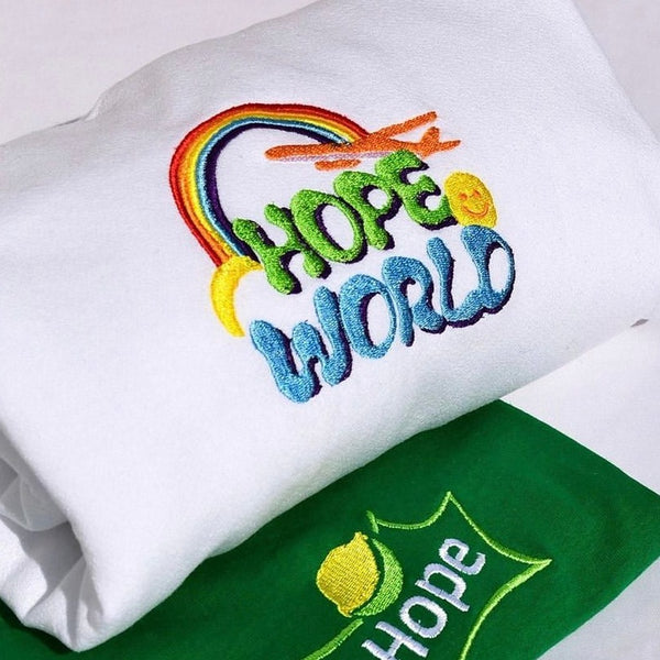 HOPE WORLD JHOPE BTS embroidered Sweatshirt