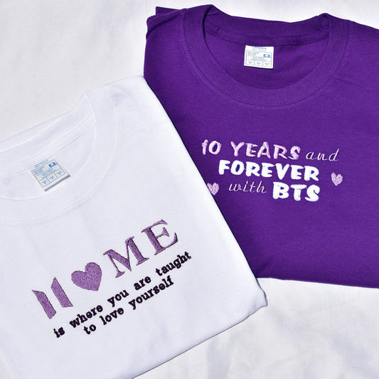 BTS 10th ANNIVERSARY embroidered shirt